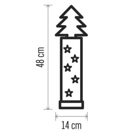 LED Kalėdinė dekoracija 5xLED/2xAA medis