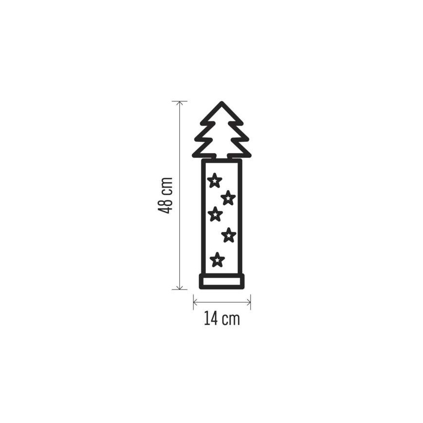 LED Kalėdinė dekoracija 5xLED/2xAA medis