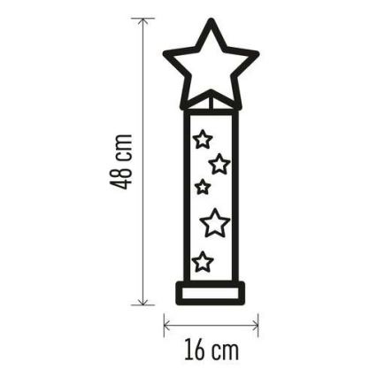 LED Kalėdinė dekoracija 5xLED/2xAA žvaigždė