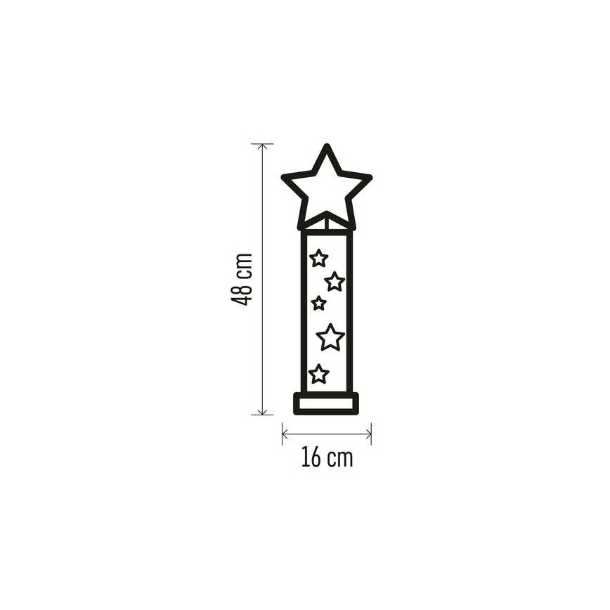 LED Kalėdinė dekoracija 5xLED/2xAA žvaigždė
