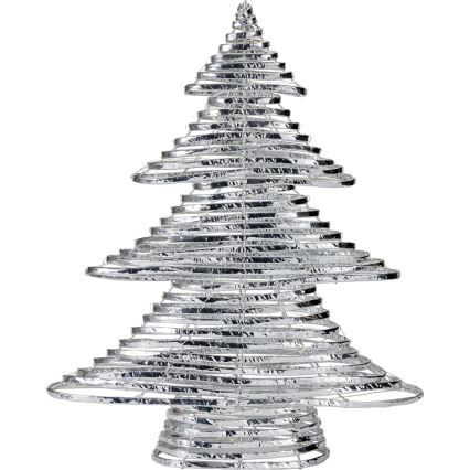 LED kalėdinė dekoracija 60xLED/3xAA 60 cm šiltai balta eglutė/sidabrinė