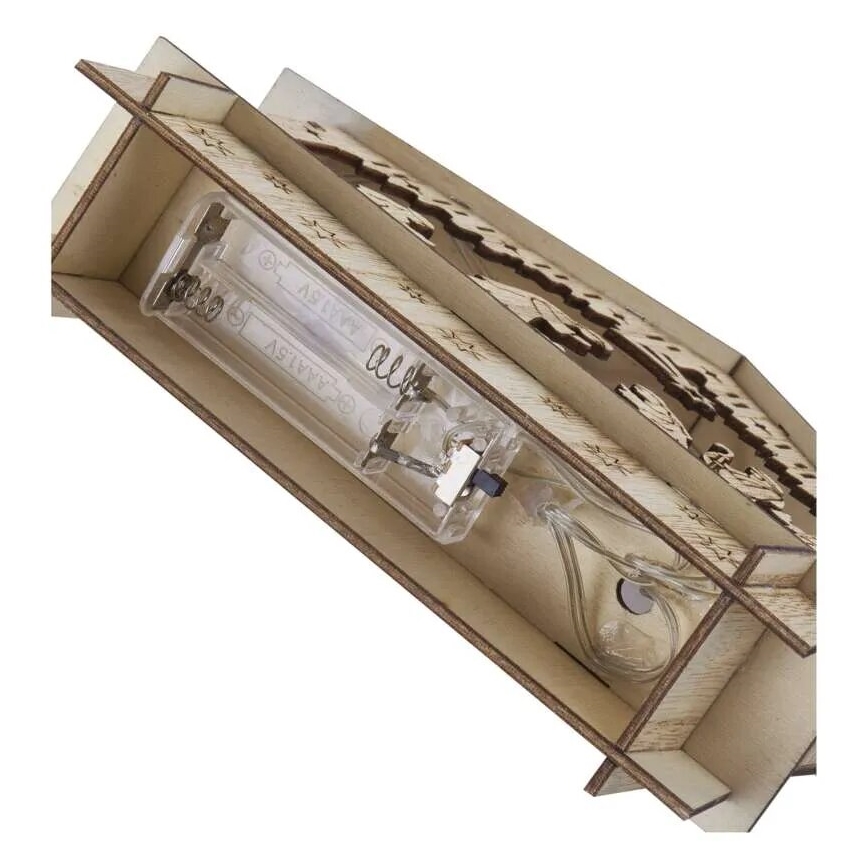 LED kalėdinė dekoracija 6xLED/2xAA gimimo scena