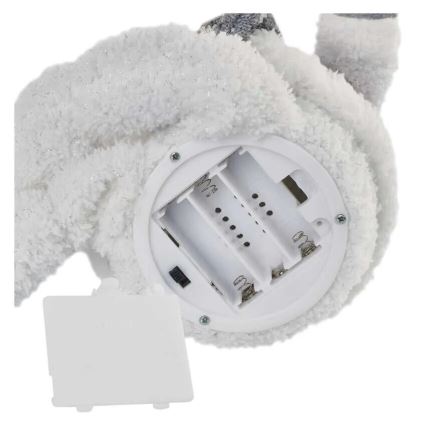 LED kalėdinė dekoracija 6xLED/3xAA Sniego senis