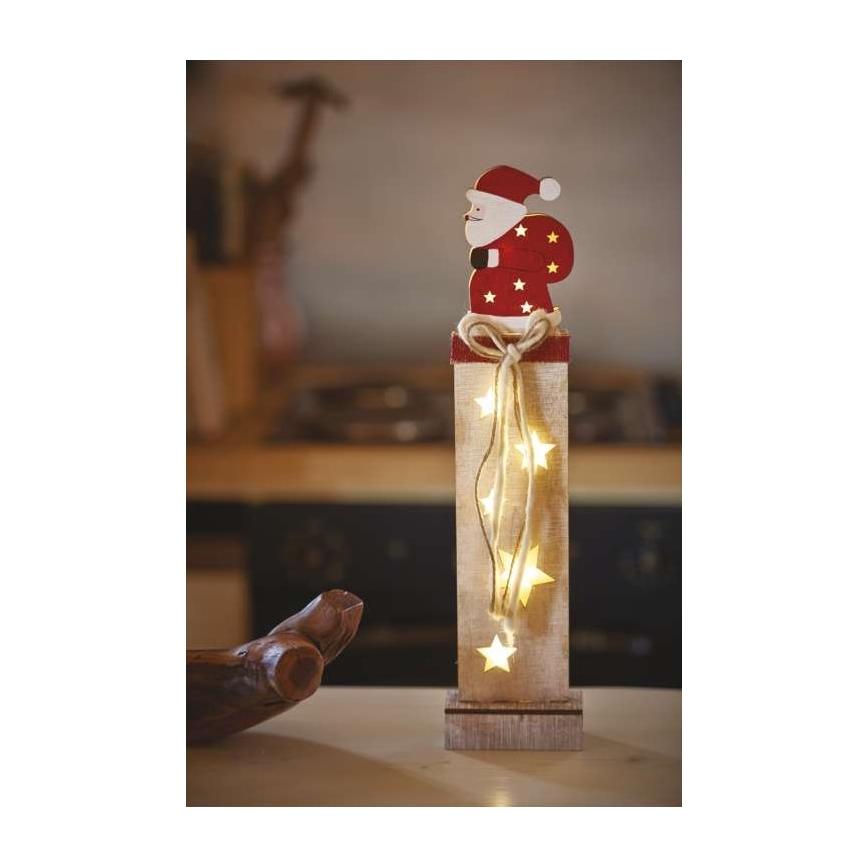 LED Kalėdinė dekoracija 7xLED/2xAA Kalėdų senelis
