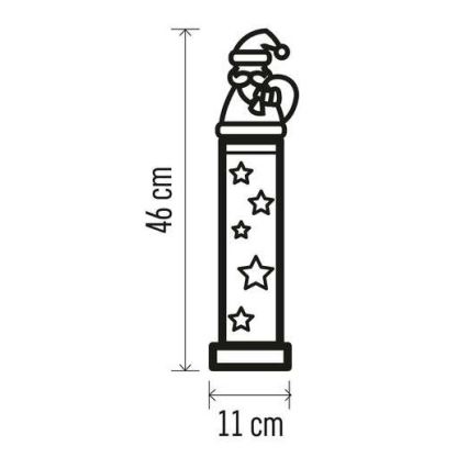 LED Kalėdinė dekoracija 7xLED/2xAA Kalėdų senelis