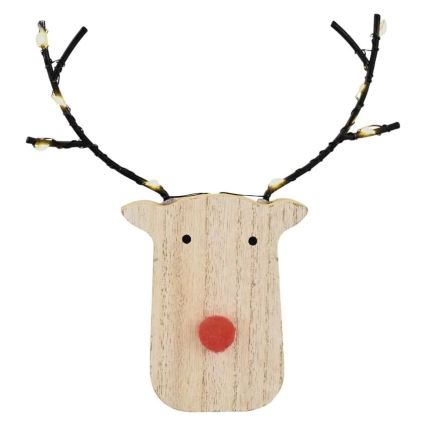 LED kalėdinė dekoracija 8xLED/2xAAA šiaurės elnias