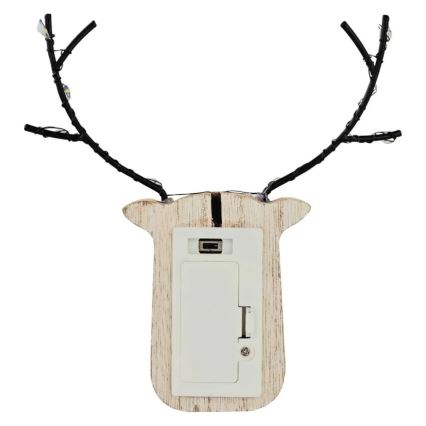 LED kalėdinė dekoracija 8xLED/2xAAA šiaurės elnias