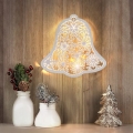 LED kalėdinė dekoracija, 9xLED/2xAA, šiltai balta, varpelis