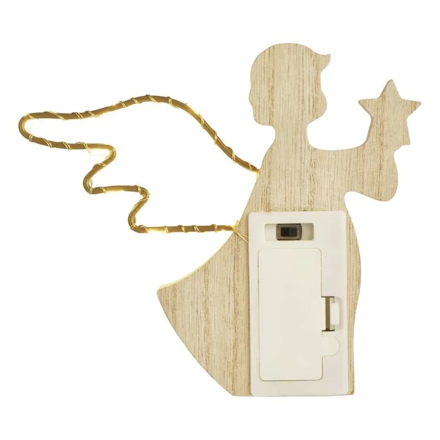 LED kalėdinė dekoracija, angelas, 8xLED/2xAAA