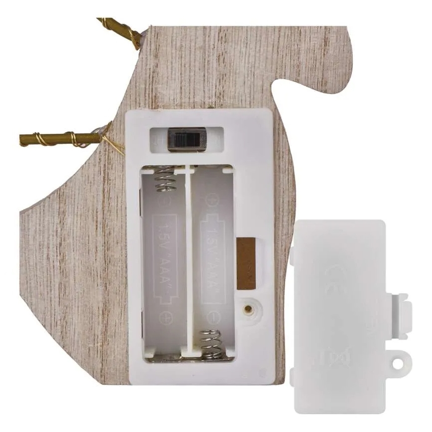 LED kalėdinė dekoracija, angelas, 8xLED/2xAAA