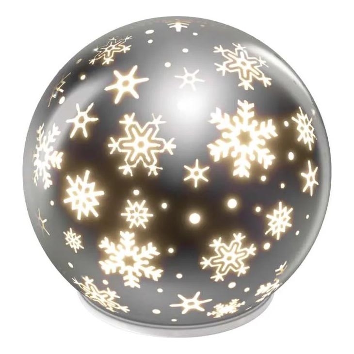 LED kalėdinė dekoracija LED/0,3W/3xAA kamuolys skersmuo 12 cm