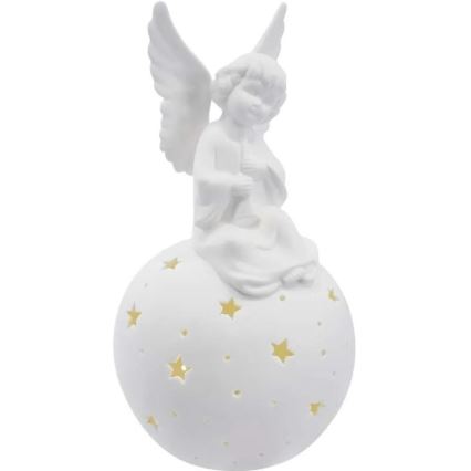 LED Kalėdinė dekoracija LED/0,4W/2xAA keramikinis angelas