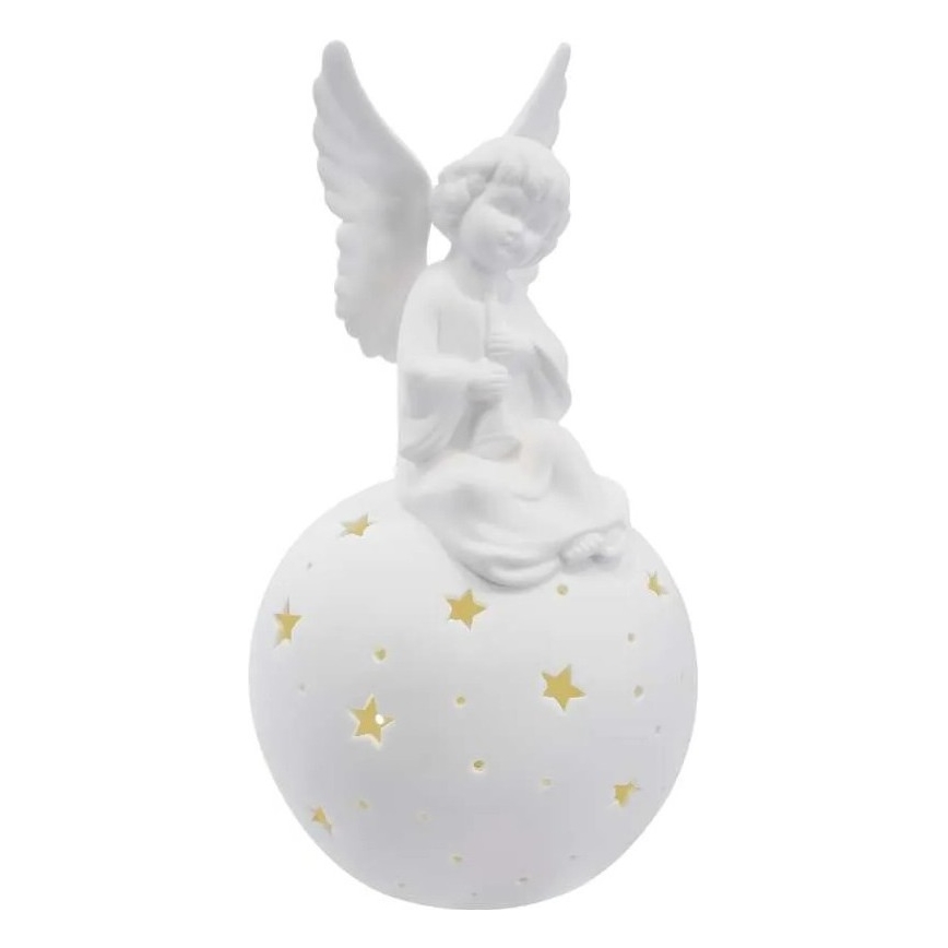 LED Kalėdinė dekoracija LED/0,4W/2xAA keramikinis angelas