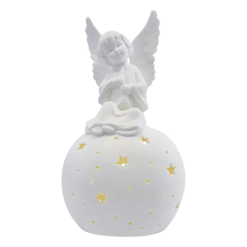 LED Kalėdinė dekoracija LED/0,4W/2xAA keramikinis angelas