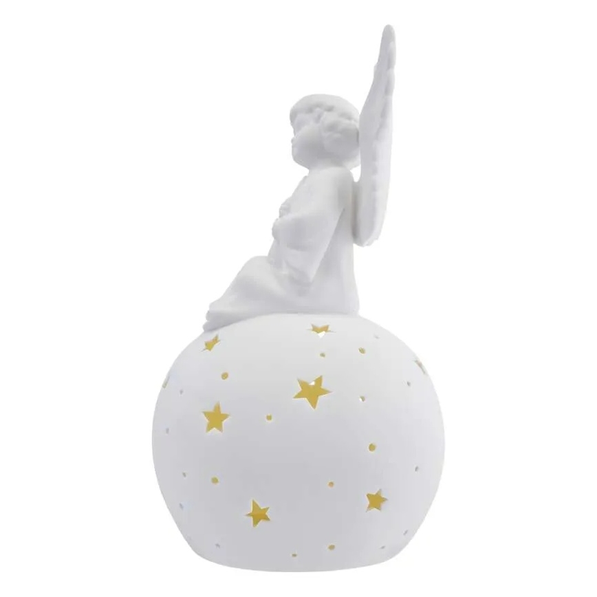 LED Kalėdinė dekoracija LED/0,4W/2xAA keramikinis angelas