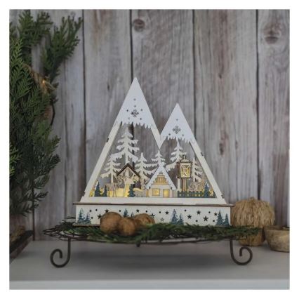 LED kalėdinė dekoracija LED/0,6W/2xAA kalėdinis peizažas