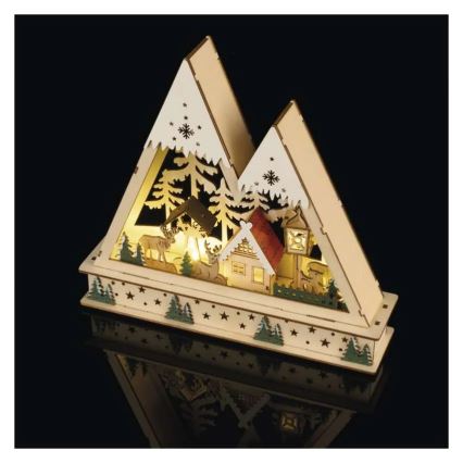 LED kalėdinė dekoracija LED/0,6W/2xAA kalėdinis peizažas