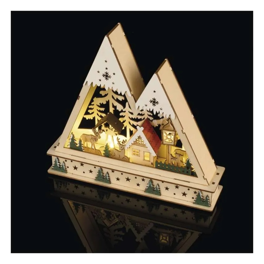 LED kalėdinė dekoracija LED/0,6W/2xAA kalėdinis peizažas