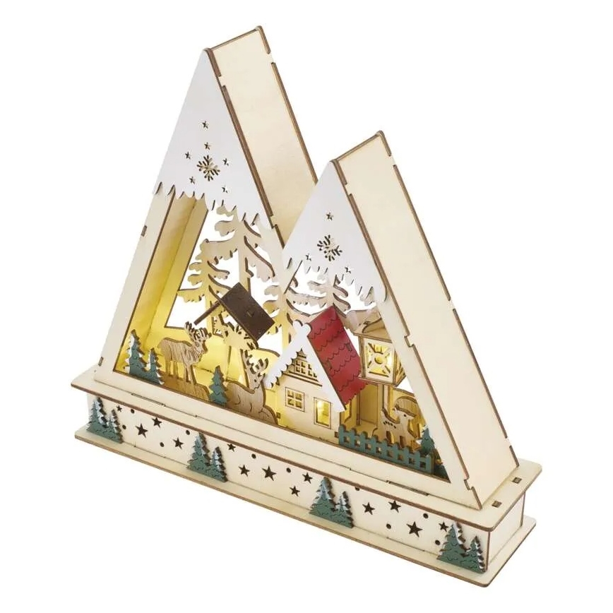 LED kalėdinė dekoracija LED/0,6W/2xAA kalėdinis peizažas