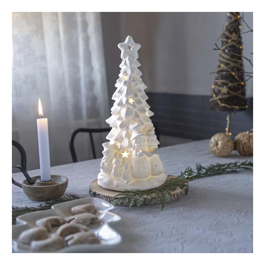 LED kalėdinė dekoracija LED/2xAA – šiltai balta eglutė
