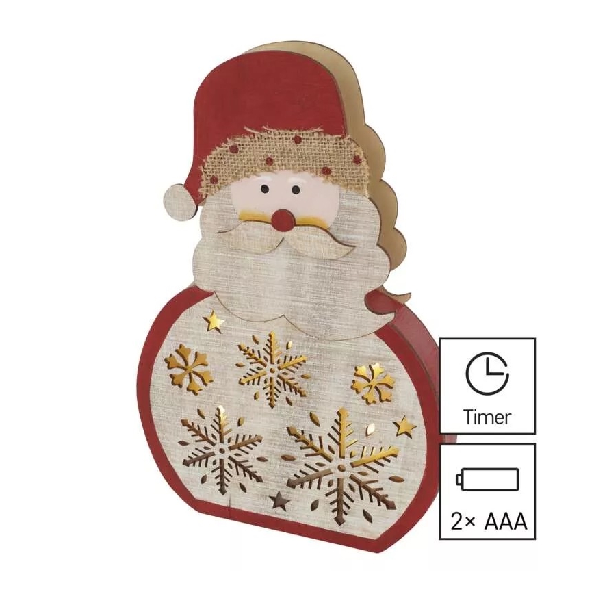 LED kalėdinė dekoracija LED/2xAAA Santa