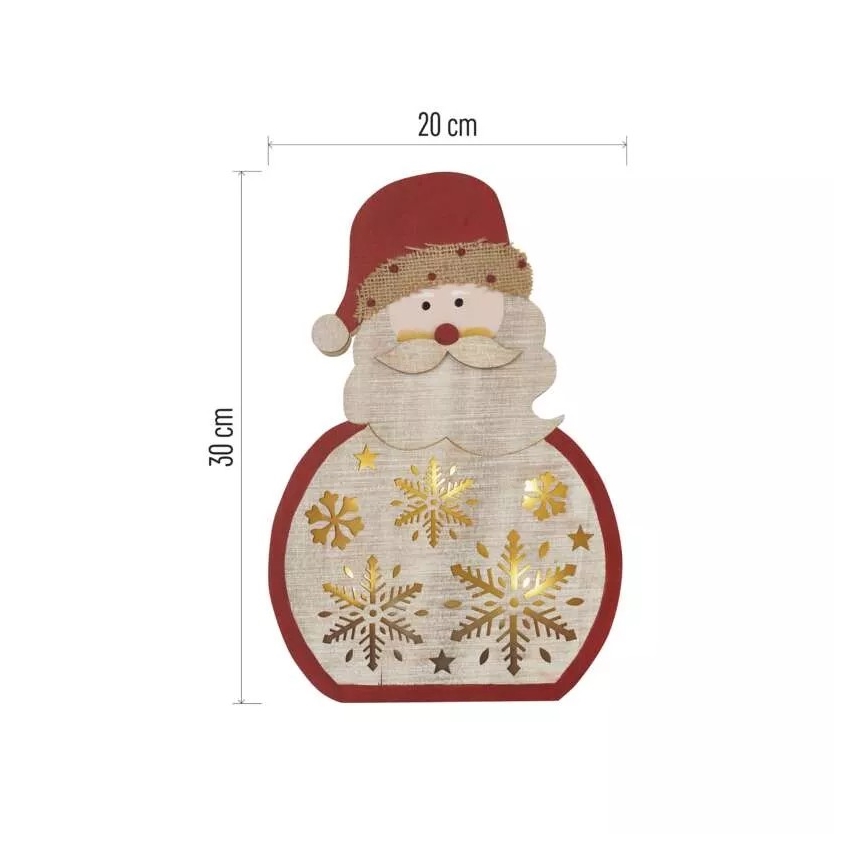 LED kalėdinė dekoracija LED/2xAAA Santa
