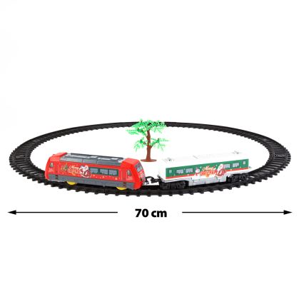 LED kalėdinė dekoracija LED/3xAA, ilgis 70 cm, traukinukas po eglute