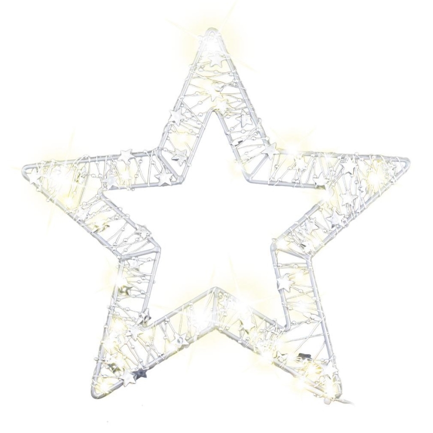 LED Kalėdinė dekoracija LED/3xAA/šilta balta žvaigždė