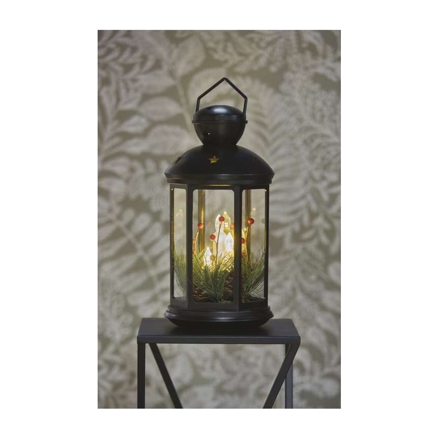 LED Kalėdinė dekoracija LED/3xAAA juoda