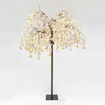 LED Kalėdinė dekoratyvinė dirbtinė eglutė CHERRY TREE 288xLED/230V 2,5 m vyšnia