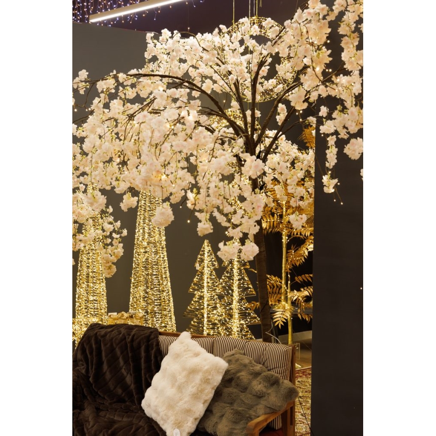 LED Kalėdinė dekoratyvinė dirbtinė eglutė CHERRY TREE 288xLED/230V 2,5 m vyšnia