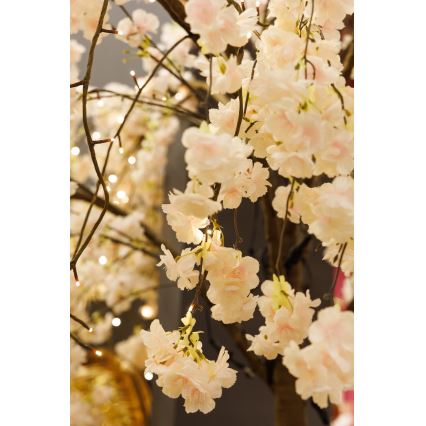 LED Kalėdinė dekoratyvinė dirbtinė eglutė CHERRY TREE 288xLED/230V 2,5 m vyšnia