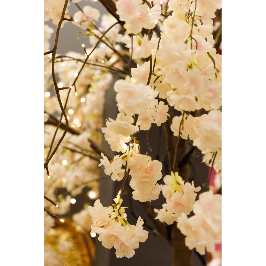 LED Kalėdinė dekoratyvinė dirbtinė eglutė CHERRY TREE 288xLED/230V 2,5 m vyšnia