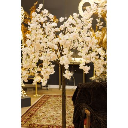 LED Kalėdinė dekoratyvinė dirbtinė eglutė CHERRY TREE 84xLED/230V 1,7 m vyšnia