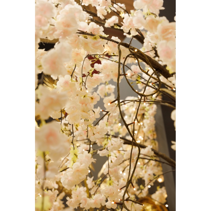 LED Kalėdinė dekoratyvinė dirbtinė eglutė CHERRY TREE 84xLED/230V 1,7 m vyšnia