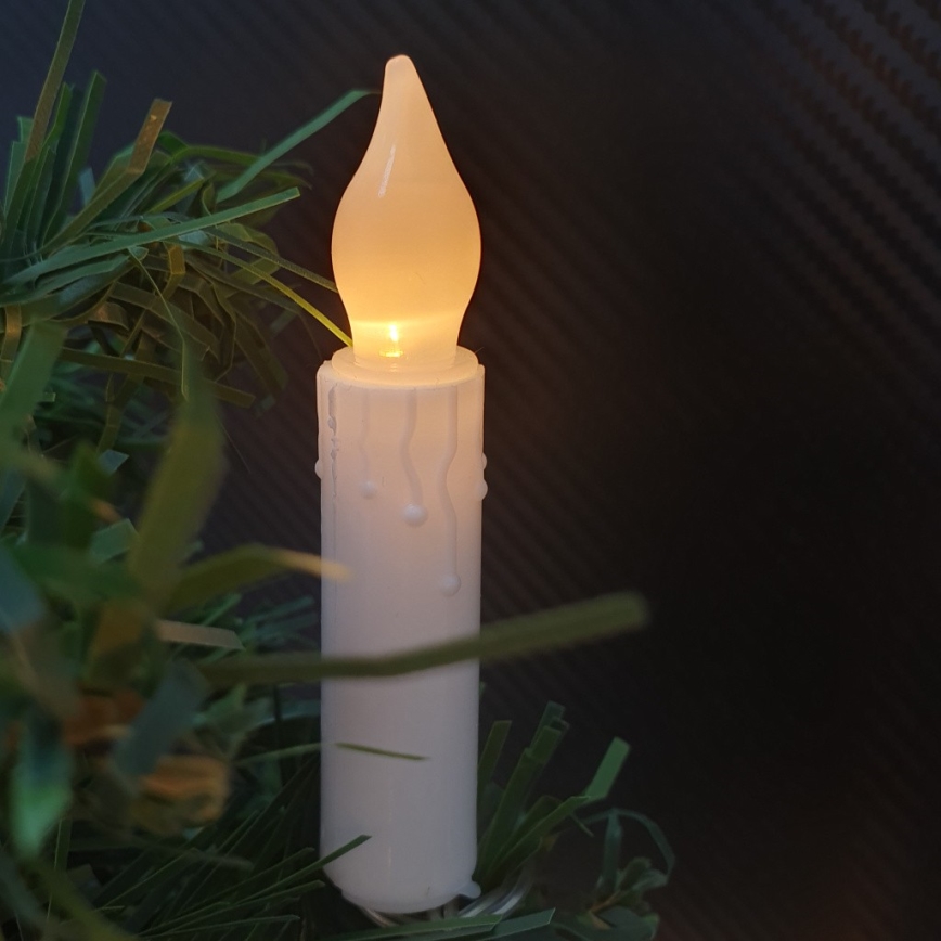 LED kalėdinė dekoratyvinė girlianda 10xLED/2xAA 1,65 m šiltai baltos žvakutės