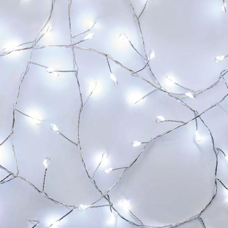 LED Kalėdinė girlianda 100xLED/3xAA 2,7 m šaltai balta