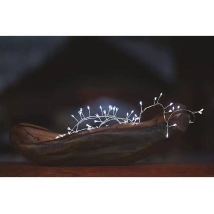 LED Kalėdinė girlianda 100xLED/3xAA 2,7 m šaltai balta
