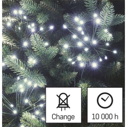 LED Kalėdinė girlianda 150xLED/5,35m šaltai balta