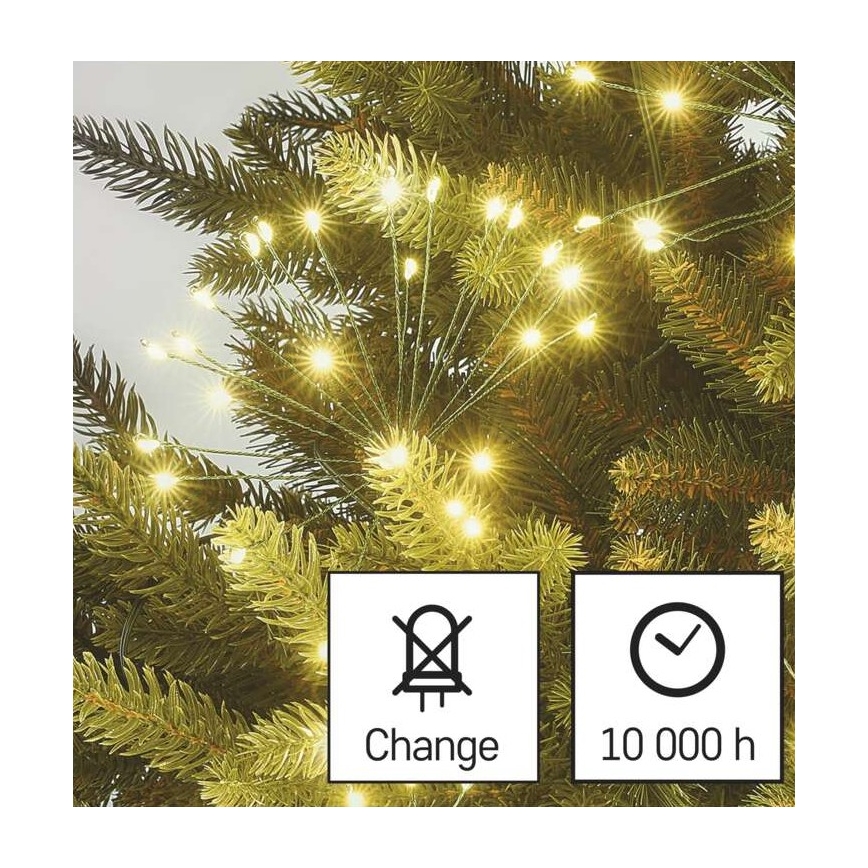 LED Kalėdinė girlianda 150xLED/5,35m šiltai balta