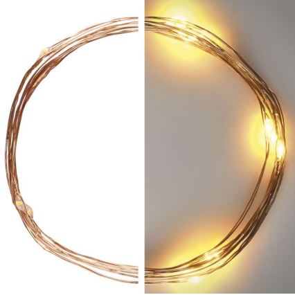 LED Kalėdinė girlianda 20xLED/2,4m šilta balta