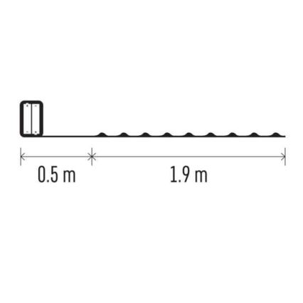 LED Kalėdinė girlianda 20xLED/2,4m šilta balta