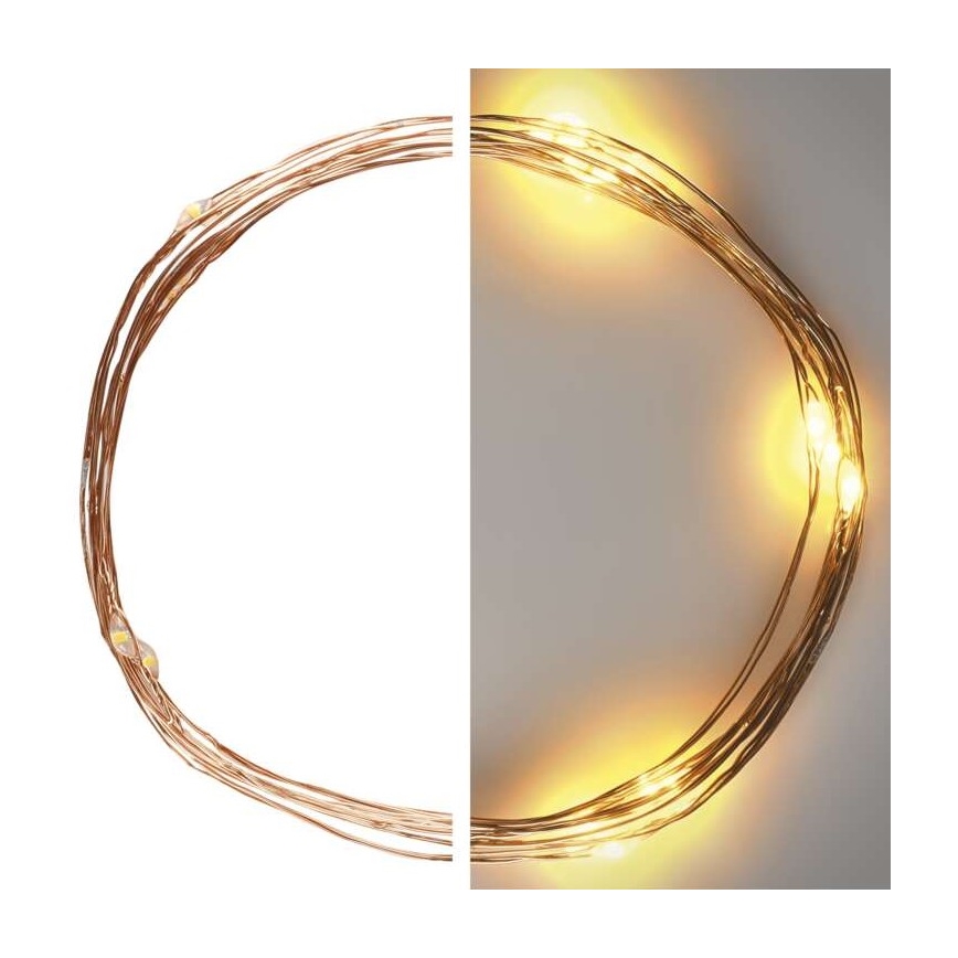 LED Kalėdinė girlianda 20xLED/2,4m šiltai balta