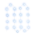 LED kalėdinė girlianda 20xLED/2xAA 2,3m šaltai balta