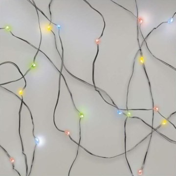 LED Kalėdinė girlianda 20xLED/2xAA 2,4 m daugiaspalvė