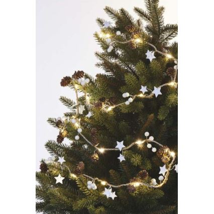 LED kalėdinė girlianda 20xLED/2xAA 2m