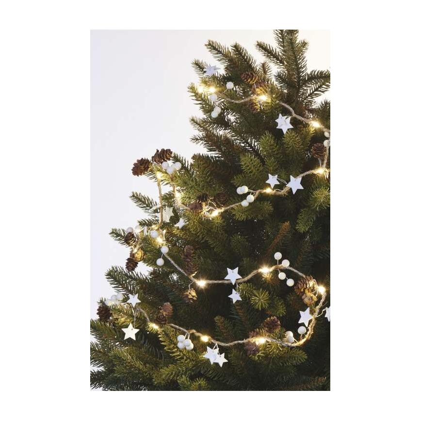 LED kalėdinė girlianda 20xLED/2xAA 2m