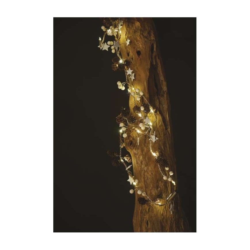 LED kalėdinė girlianda 20xLED/2xAA 2m