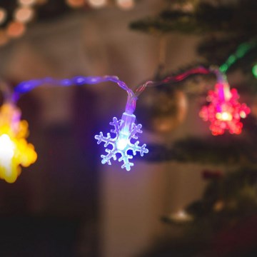 LED Kalėdinė girlianda 20xLED/3xAA 2,3m daugiaspalvė