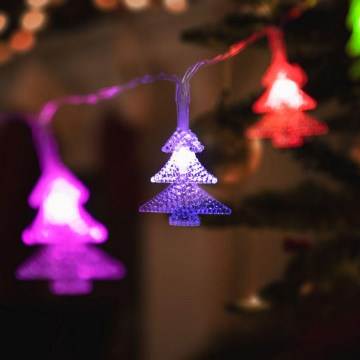 LED Kalėdinė girlianda 20xLED/3xAA 2,3m daugiaspalvė